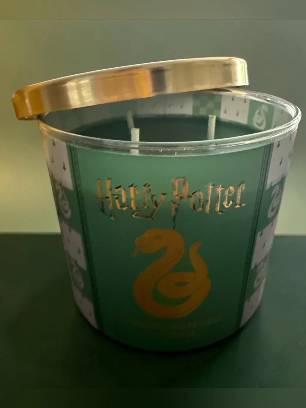 Harry Potter Slytherin Green 3 Wick Candle Goose Creek 14.5oz